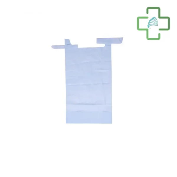 Babero Desechable con Bolsillo - Celulosa Gofrada y Recubrimiento de Polietileno Impermeable, Bolsa de 100 UND