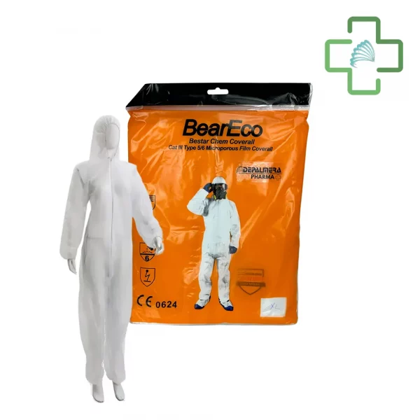 Buzo Desechable de Protección Química 55g Bear Eco Tipo 5/6
