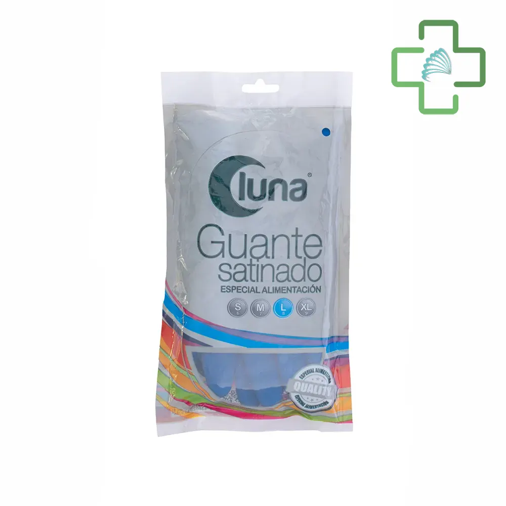 Guante Reutilizable Puño Enrollado Alimentación Satinado Azul Categoría I de EPI - Imagen 2