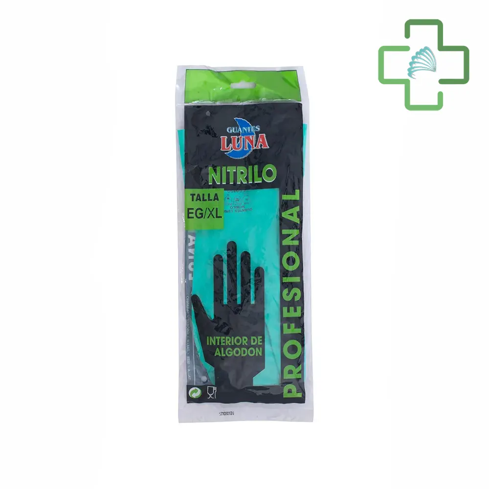 Guante Reutilizable de Nitrilo Flocado Verde Antideslizante - Imagen 2