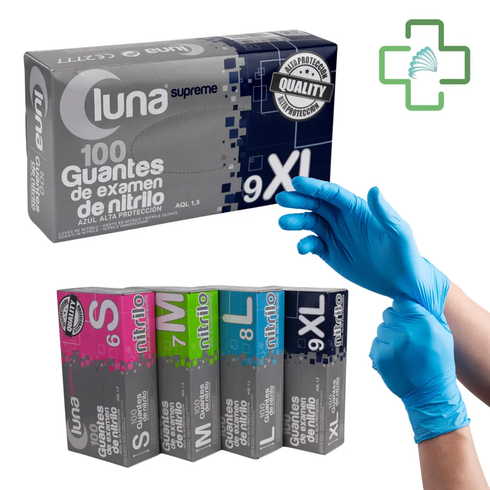Guantes de Examen Desechable Nitrilo 5,5g - Azul Alta Proteccion 100uds. - Imagen 9
