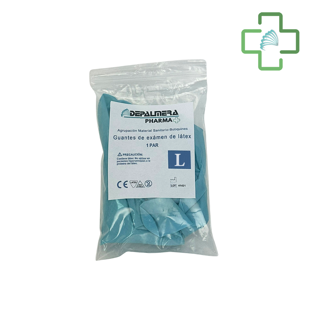 Guantes de Látex - 1 Par de Guantes Desechables para Uso Médico, Limpieza e Industrial