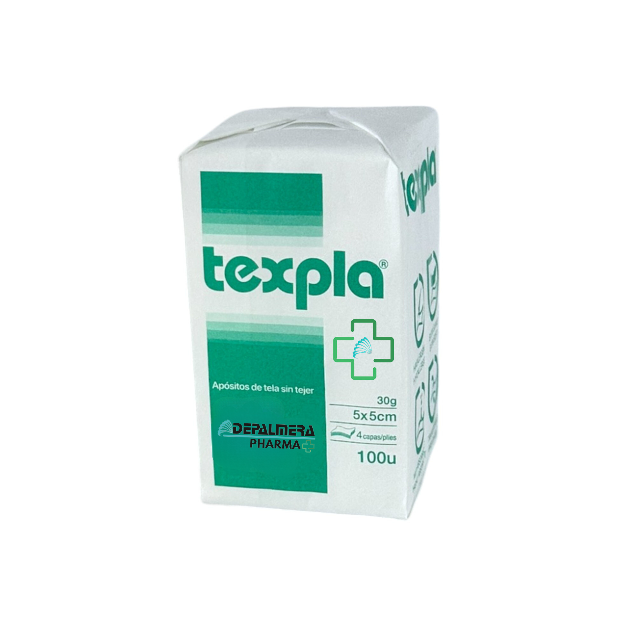 Apósito TNT en varios tamaños con 4 capas, ideal para curaciones y protección de heridas.