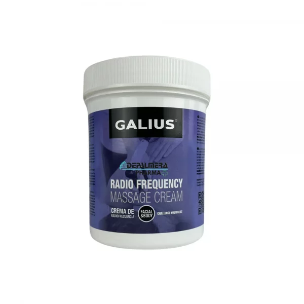 Crema de Radiofrecuencia Galius Pro en envase de 1000 ml, ideal para tratamientos estéticos y fisioterapéuticos, con propiedades hidratantes, reafirmantes y regeneradoras.
