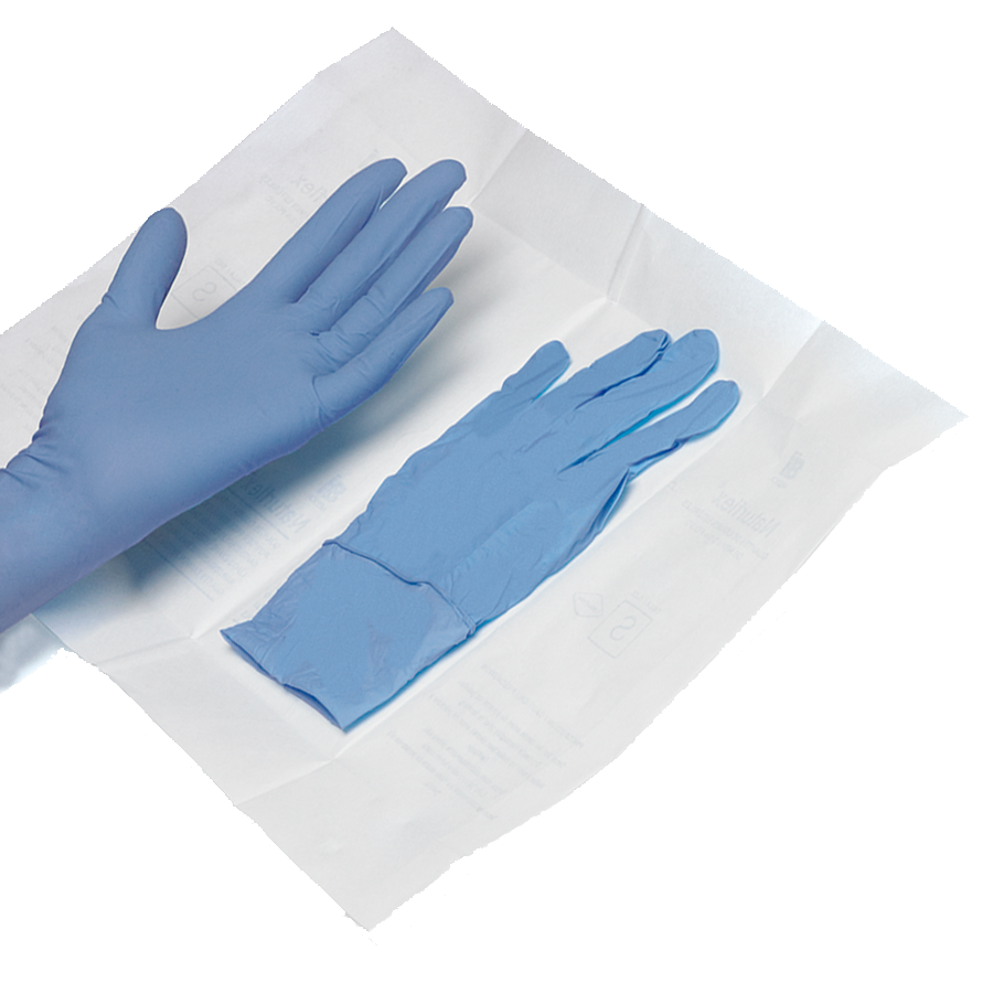 Guantes de examen estériles Naturflex nitrilo sin polvo talla S M L