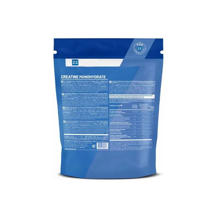 Creatina Monohidrato 500g, suplemento en polvo para aumentar el rendimiento y la masa muscular.