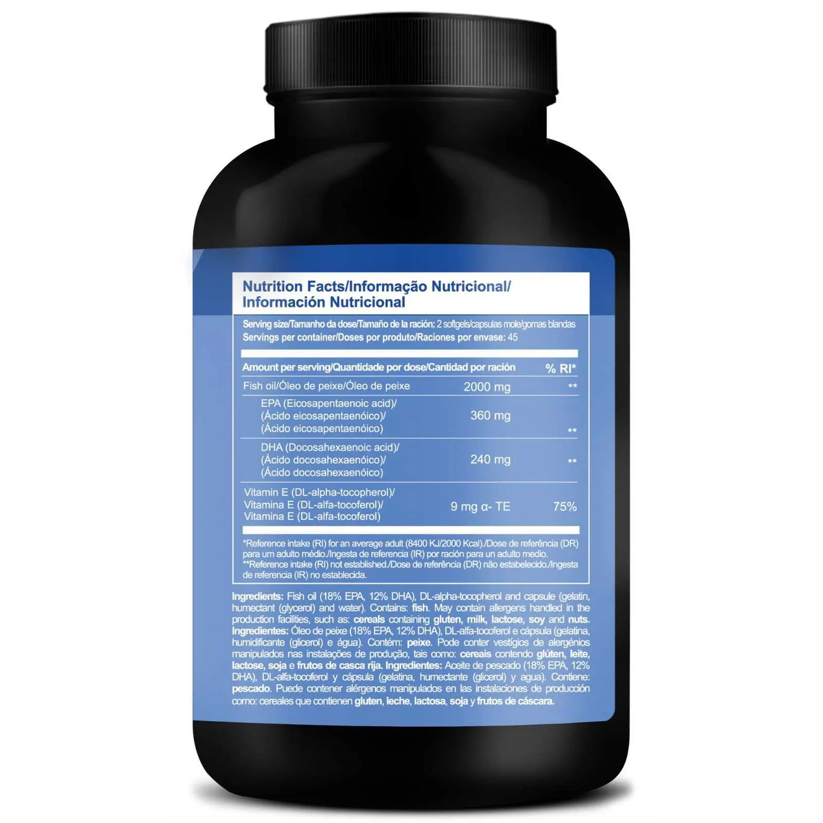 Omega 3 90 Cápsulas Blandas, suplemento para la salud cardiovascular, cerebral y ocular.