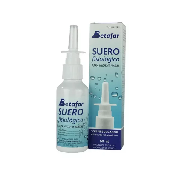 Suero fisiológico Betafar 60 ml para nebulizador – envase estéril