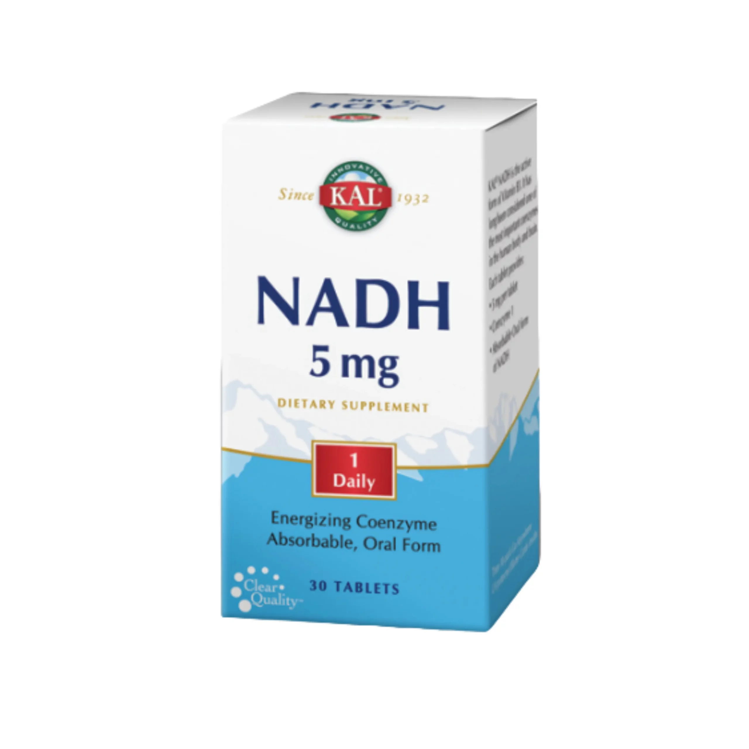 NADH Solaray 5 mg – Suplemento vegano para energía celular y rendimiento mental