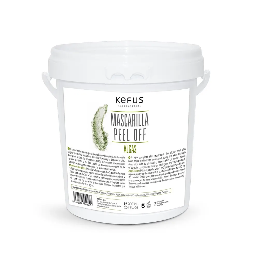 Mascarilla Peel-Off Kefus de Alginato y Algas 200 ml – Hidratante y Revitalizante Facial
