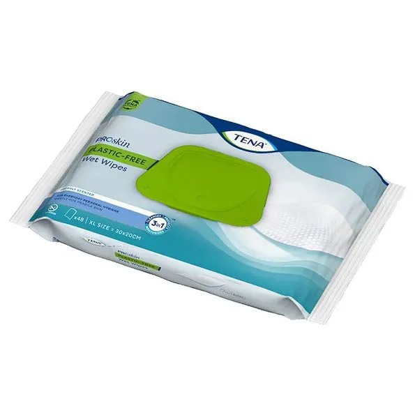 TENA ProSkin Toallitas Húmedas 48 unidades para higiene y cuidado de la piel sensible