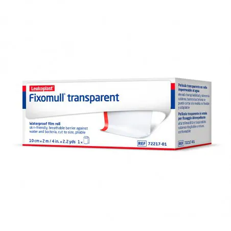 Lamina transparente impermeable Fixomull Transparent Leukomed 10cm x 2m para fijacion de apositos