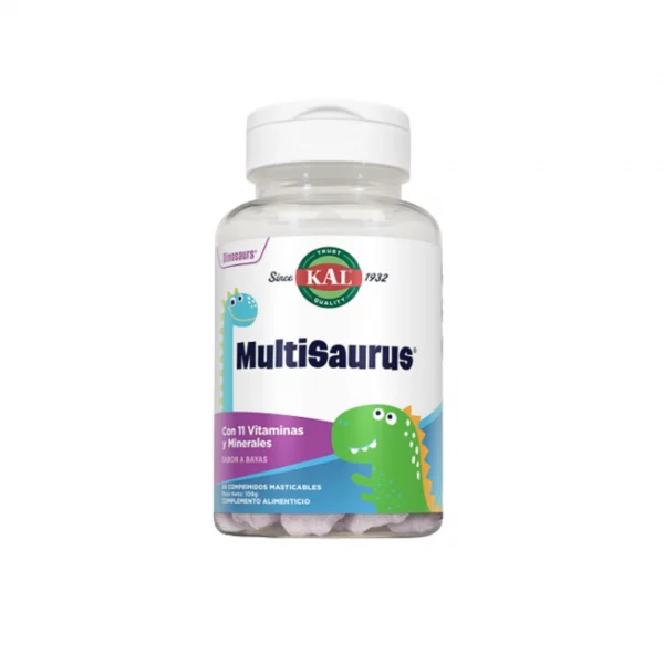 Multisaurus Solaray multivitaminico infantil con formas de dinosaurio