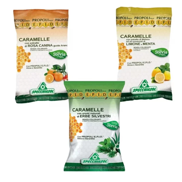 Caramelos Specchiasol EPID de Própolis Rosa Canina y Limón para la garganta
