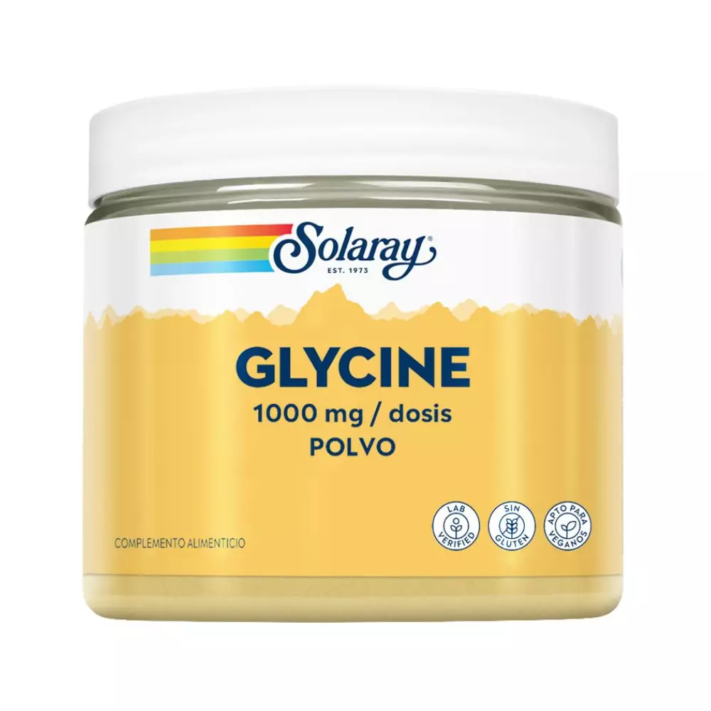Solaray Glicina en Polvo 400 dosis aminoacido puro