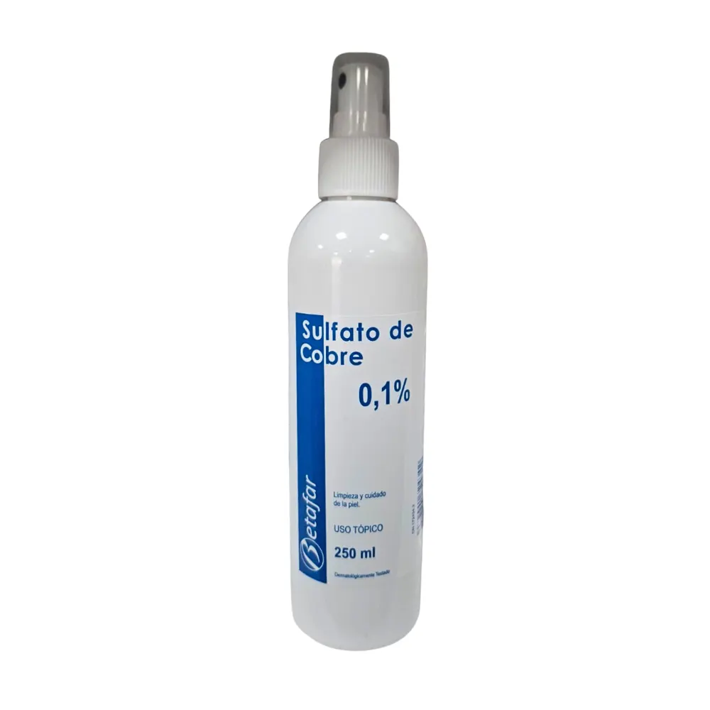 Sulfato de Cobre 0,1% Betafar 250 ml solución cutánea astringente y antiséptica