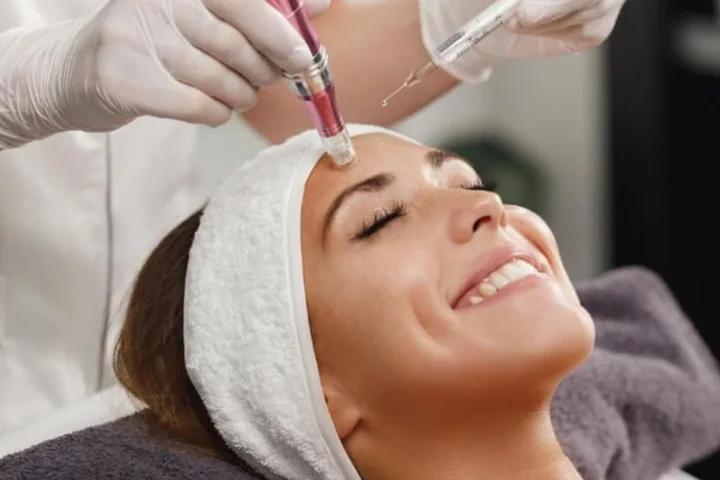 Profesional realizando un tratamiento de estética