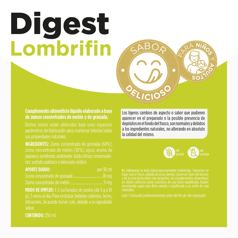 Digest Lombrifin Eladiet 250 ml - Imagen 2