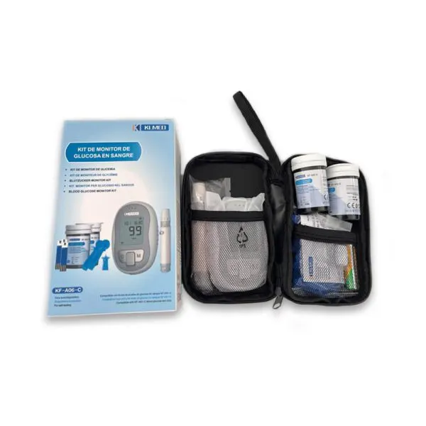 Kit Glucómetro Digital KLMED CGH11 con 50 Tiras Reactivas y 50 Lancetas - Imagen 2